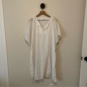 Miguelina White Cotton Coverup Small